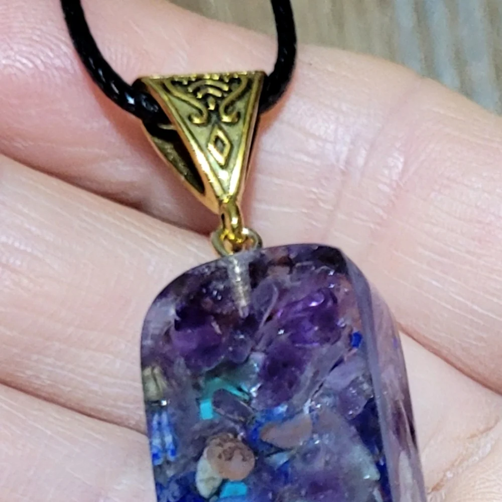 7 Chakra Orgone Energy Healing EMF Protection Pendant Necklace